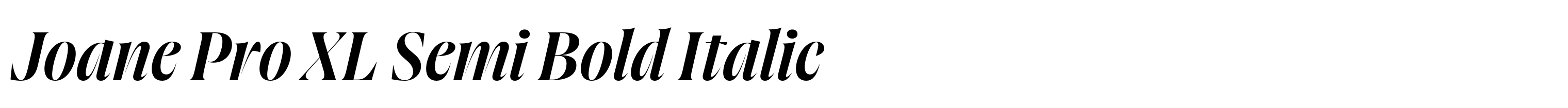Joane Pro XL Semi Bold Italic